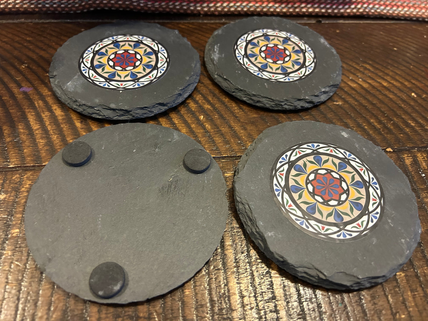 4” Slate coasters “Classic Hex”