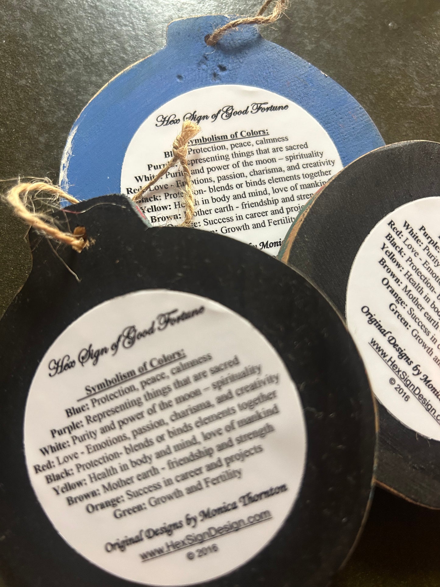 Set of 3 Handpainted Christmas Ornaments