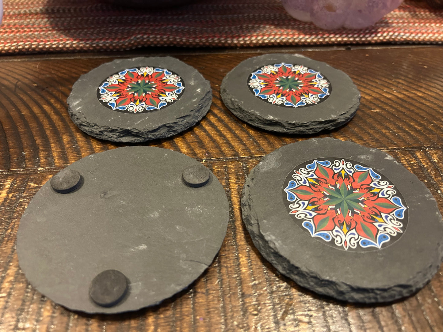 4” Slate coasters “Butterfly”
