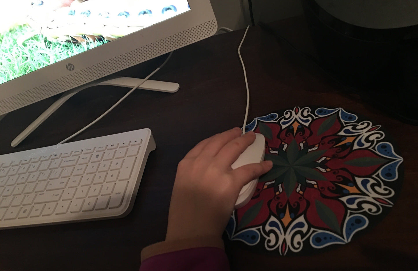 Mousepad 8" Round - "Butterflies"