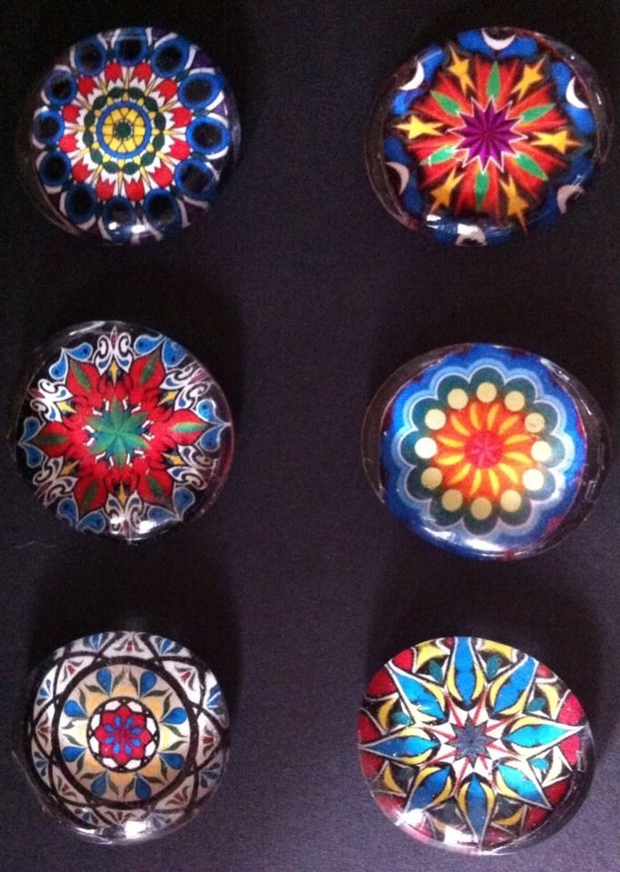 Glass Magnets - Set of 6 - Amplified designs