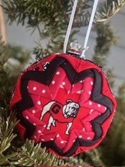 3" Fabric Christmas Ornament - Georgia Bulldogs