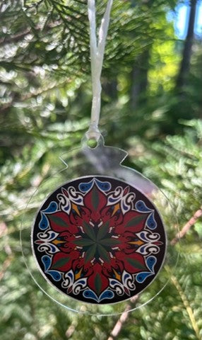 Ornaments - Set of 5 - clear plastic