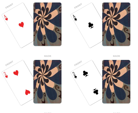 Playing Cards - Standard Bridge Set "Sky" Hex Design